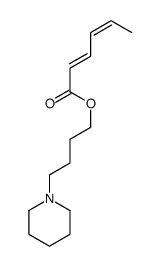 4-piperidin-1-ylbutyl hexa-2,4-dienoate结构式