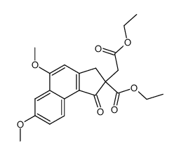 ethyl 2-(2-ethoxy-2-oxoethyl)-5,7-dimethoxy-1-oxo-2,3-dihydro-1H-cyclopenta[a]naphthalene-2-carboxylate结构式
