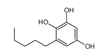 6-pentylbenzene-1,2,4-triol结构式