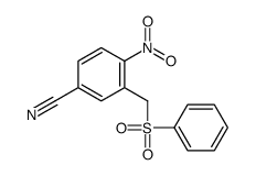 3-(benzenesulfonylmethyl)-4-nitrobenzonitrile结构式