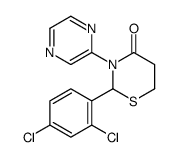 2-(2,4-dichlorophenyl)-3-pyrazin-2-yl-1,3-thiazinan-4-one Structure