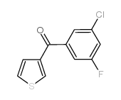 3-(3-CHLORO-5-FLUOROBENZOYL)THIOPHENE结构式