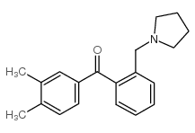 3',4'-DIMETHYL-2-PYRROLIDINOMETHYL BENZOPHENONE结构式