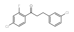 4'-CHLORO-3-(3-CHLOROPHENYL)-2'-FLUOROPROPIOPHENONE结构式