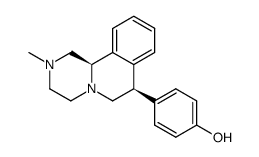 cis-1,3,4,6,7,11b-hexahydro-2-methyl-7-(4-hydroxyphenyl)-2H-pyrazino<2,1-a>isoquinoline结构式