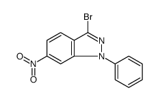 1H-Indazole, 3-bromo-6-nitro-1-phenyl结构式