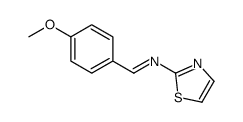 1-(4-methoxyphenyl)-N-(1,3-thiazol-2-yl)methanimine结构式