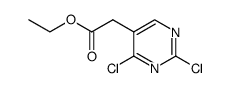 5-Pyrimidineacetic acid, 2,4-dichloro-, ethyl ester结构式