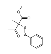 ethyl 2-methyl-3-oxo-2-(phenyldisulfanyl)butanoate结构式