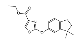 ethyl 2-(3,3-dimethyl-2,3-dihydro-1H-inden-5-yloxy)thiazole-4-carboxylate Structure