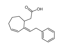 2-[2-(2-phenylethylidene)cyclohept-3-en-1-yl]acetic acid Structure