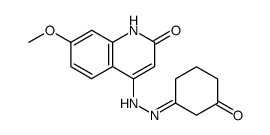cyclohexane-1,3-dione mono-(7-methoxy-2-oxo-1,2-dihydroquinolin-4-yl)hydrazone Structure