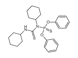 O,O-diphenyl cyclohexyl(cyclohexylcarbamothioyl)phosphoramidothioate Structure