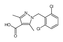 1H-Pyrazole-4-carboxylic acid, 1-[(2,6-dichlorophenyl)methyl]-3,5-dimethyl Structure