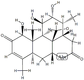 1β,11β,12α,20-Tetrahydroxypicras-3-ene-2,16-dione structure