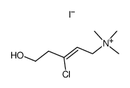 (3-chloro-5-hydroxy-pent-2-enyl)-trimethyl-ammonium, iodide Structure