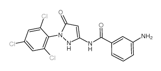 3-氨基-N-[5-氧代-1-(2,4,6-三氯苯基)-2,5-二氢-1H-吡唑]-苯甲酰胺结构式