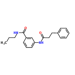 3-[(3-Phenylpropanoyl)amino]-N-propylbenzamide Structure