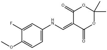 5-(((3-Fluoro-4-methoxyphenyl)amino)methylene)-2,2-dimethyl-1,3-dioxane-4,6-dione structure