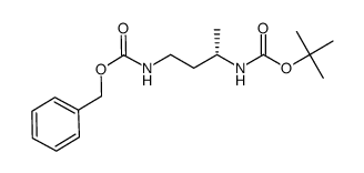 (S)-N1-(benzyloxycarbonyl)-N3-(tertbutyloxycarbonyl)-1,3-diaminobutane结构式