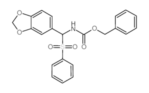 benzyl N-[benzenesulfonyl(1,3-benzodioxol-5-yl)methyl]carbamate结构式