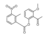 6'-methoxy-2'-(2-methyl-3-nitrobenzoyloxy)acetophenone Structure