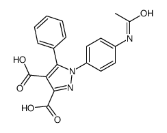 1-(4-acetamidophenyl)-5-phenylpyrazole-3,4-dicarboxylic acid Structure