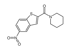 (5-硝基苯并[b]噻吩-2-基)-1-哌啶基甲酮结构式