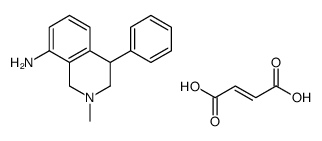 (Z)-4-hydroxy-4-oxobut-2-enoate,2-methyl-4-phenyl-1,2,3,4-tetrahydroisoquinolin-2-ium-8-amine结构式