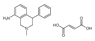 (Z)-4-hydroxy-4-oxobut-2-enoate,2-methyl-4-phenyl-1,2,3,4-tetrahydroisoquinolin-2-ium-8-amine Structure