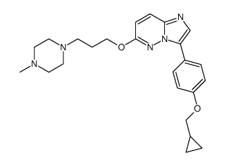 3-(4-cyclopropylmethoxy-phenyl)-6-[3-(4-methyl-piperazin-1-yl)-propoxy]-imidazo[1,2-b]pyridazine结构式