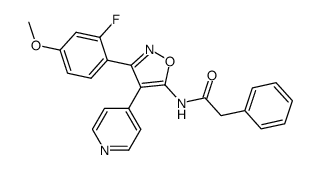 3-(2-fluoro-4-methoxyphenyl)-5-(phenylacetylamino)-4-(4-pyridyl)isoxazole Structure