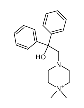 N,N-Dimethyl-N'-<2-hydroxy-2,2-diphenyl-ethyl>-piperazinium Structure