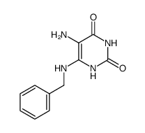 5-amino-6-benzylamino-1H-pyrimidine-2,4-dione结构式