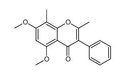 5,7-dimethoxy-2,8-dimethyl-3-phenyl-chromen-4-one结构式