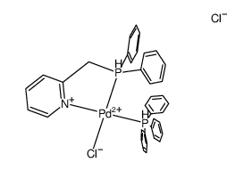 [PdCl(2-((diphenylphosphino)methyl)pyridine-κ2-P,N)(PPh3)]Cl Structure