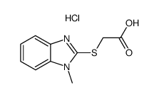 2-[(carboxymethyl)thio]-1-methyl-1H-benzimidazol-3-ium chloride Structure
