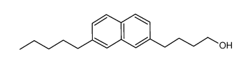 4-(7-pentyl-2-naphthalenyl)butan-1-ol Structure