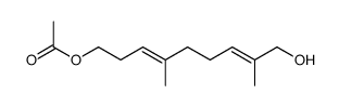 Acetic acid (3E,7E)-9-hydroxy-4,8-dimethyl-nona-3,7-dienyl ester结构式