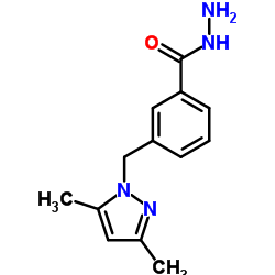 3-(3,5-DIMETHYL-PYRAZOL-1-YLMETHYL)-BENZOIC ACID HYDRAZIDE结构式