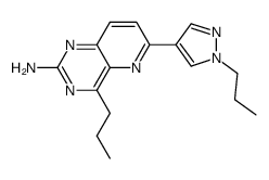 4-n-propyl-6-(1-propyl-1H-pyrazol-4-yl)pyrido[3,2-d]pyrimidin-2-ylamine结构式