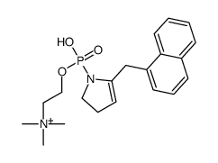 2-[hydroxy-[5-(naphthalen-1-ylmethyl)-2,3-dihydropyrrol-1-yl]phosphoryl]oxyethyl-trimethylazanium结构式
