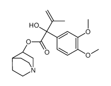 1-azabicyclo[2.2.2]oct-8-yl 2-(3,4-dimethoxyphenyl)-2-hydroxy-3-methyl-but-3-enoate结构式