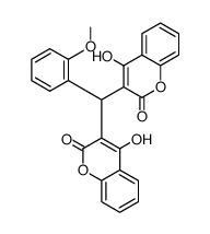 3,3′-(2-methoxybenzylidene)-bis-(4-hydroxycoumarin)结构式