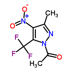 1-[3-Methyl-4-nitro-5-(trifluoromethyl)-1H-pyrazol-1-yl]ethanone Structure