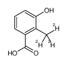 3-hydroxy-2-(trideuteriomethyl)benzoic acid结构式
