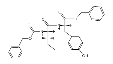 N-(N-benzyloxycarbonyl-L-isoleucyl)-L-tyrosine benzyl ester结构式