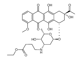 N-<3-(ethoxycarbonyl)propyl>daunorubicin Structure