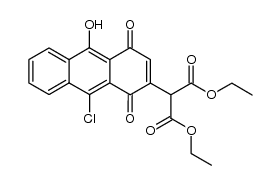9-hydroxy-10-chloro-3-di(ethoxycarbonyl)methyl-1,4-anthraquinone Structure