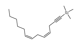 (4Z,7Z)-1-trimethyl silyl-trideca-4,7-dien-1-yne结构式